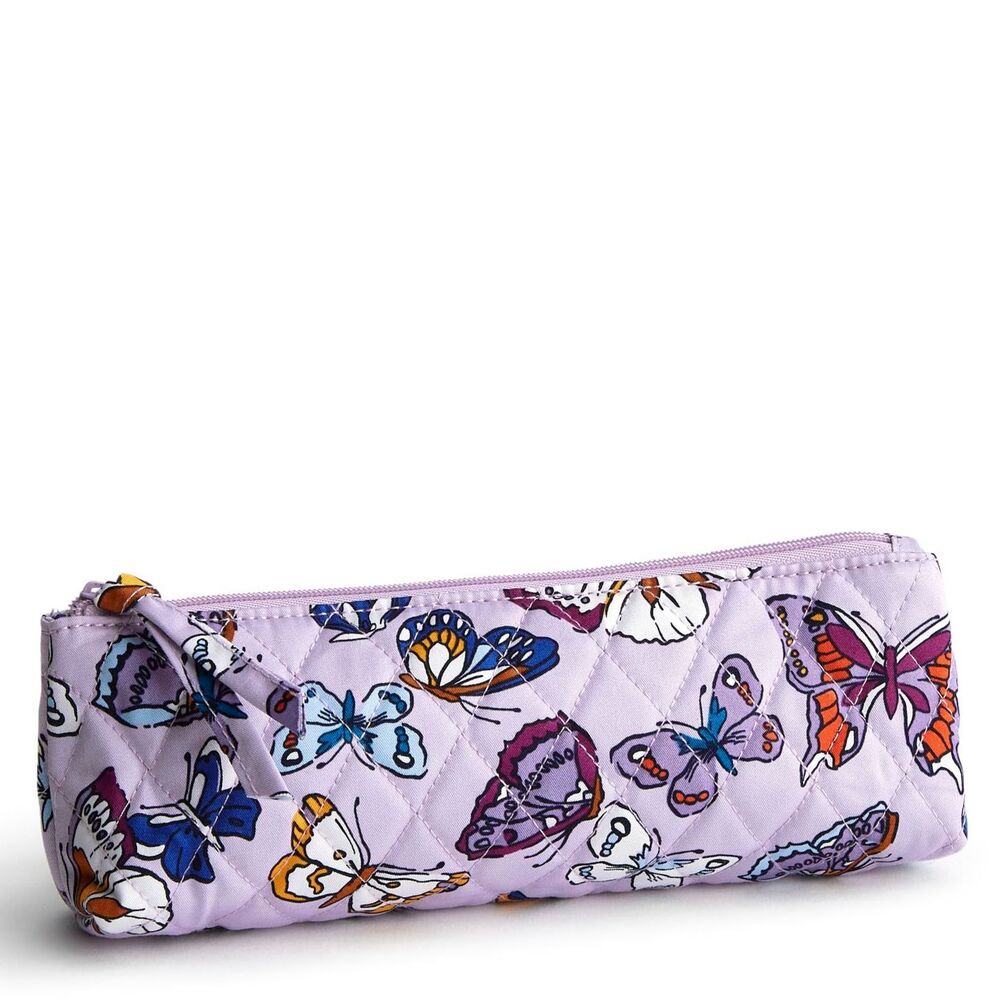 Vera Bradley Premium Cotton Pencil Pouch Wing in Flight One Size Zip Case